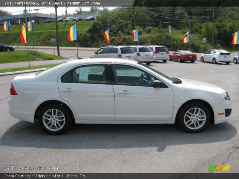 White Suede / Medium Light Stone 2012 Ford Fusion S