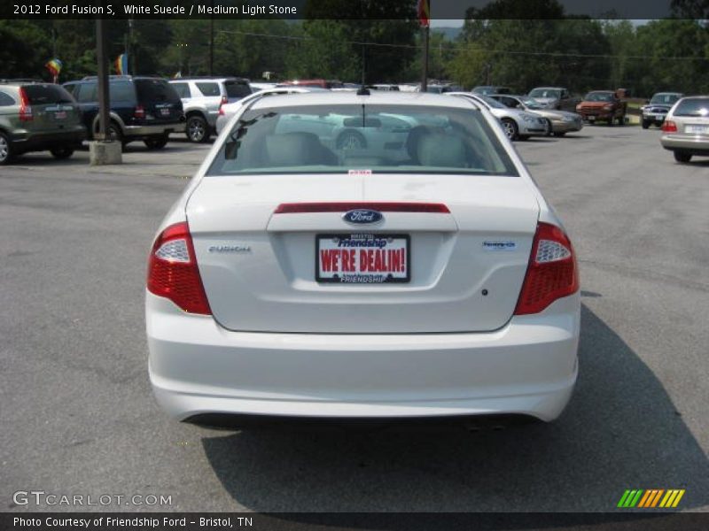 White Suede / Medium Light Stone 2012 Ford Fusion S
