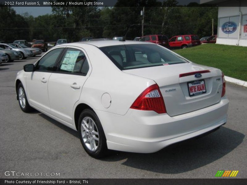 White Suede / Medium Light Stone 2012 Ford Fusion S