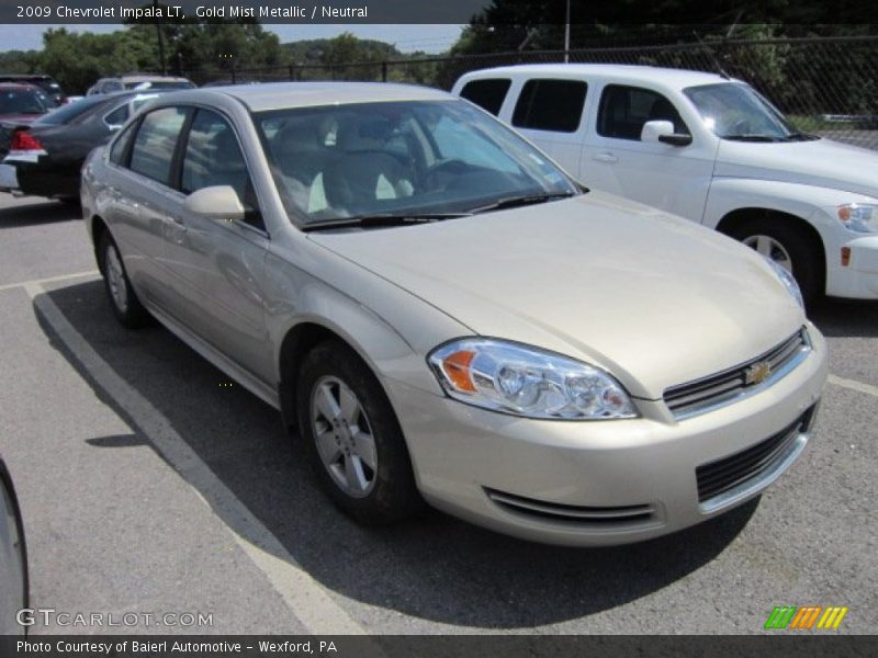 Gold Mist Metallic / Neutral 2009 Chevrolet Impala LT