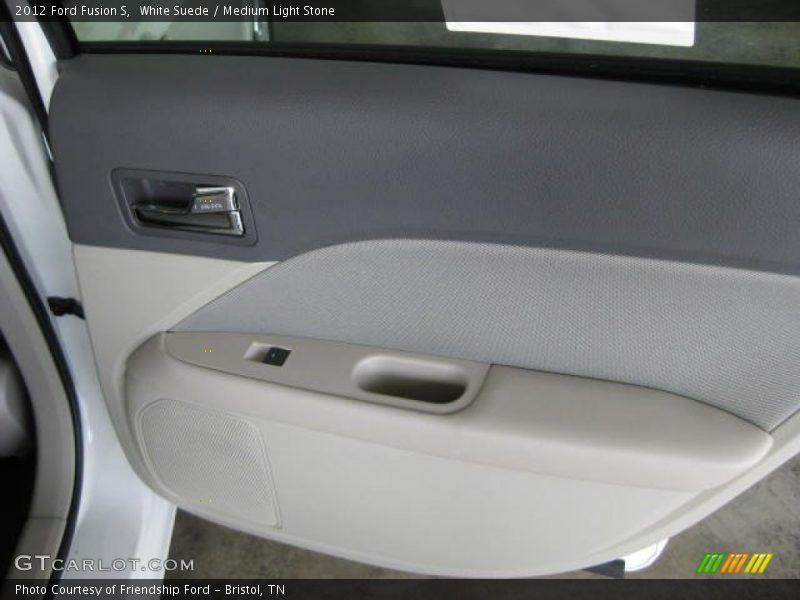 White Suede / Medium Light Stone 2012 Ford Fusion S
