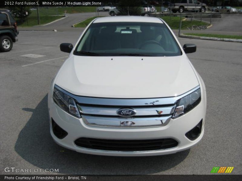 White Suede / Medium Light Stone 2012 Ford Fusion S