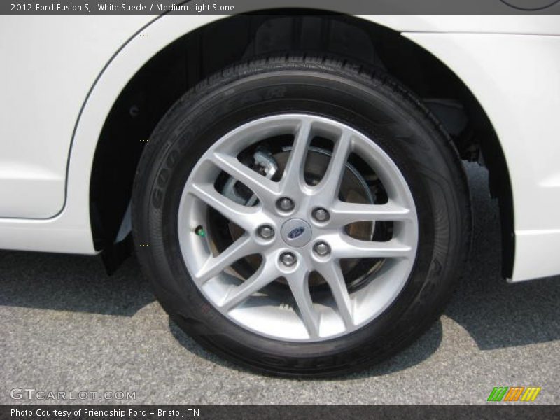 White Suede / Medium Light Stone 2012 Ford Fusion S