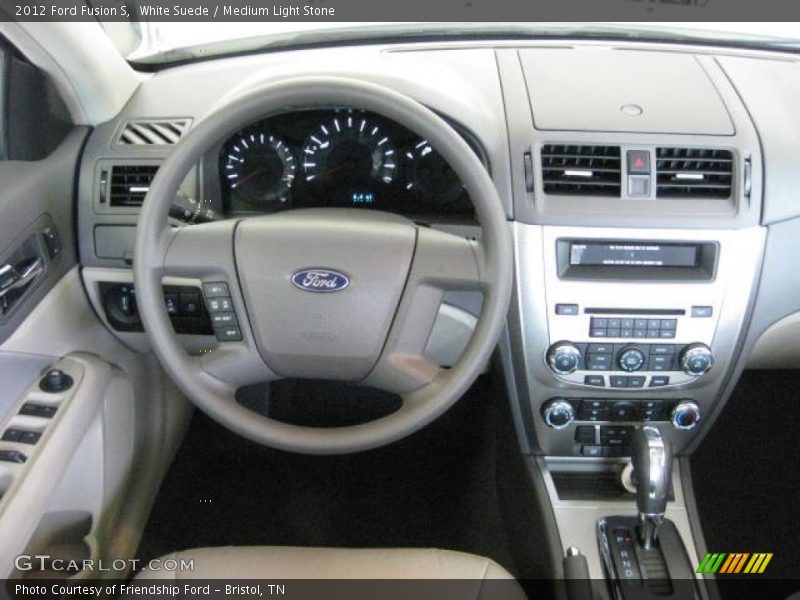 White Suede / Medium Light Stone 2012 Ford Fusion S