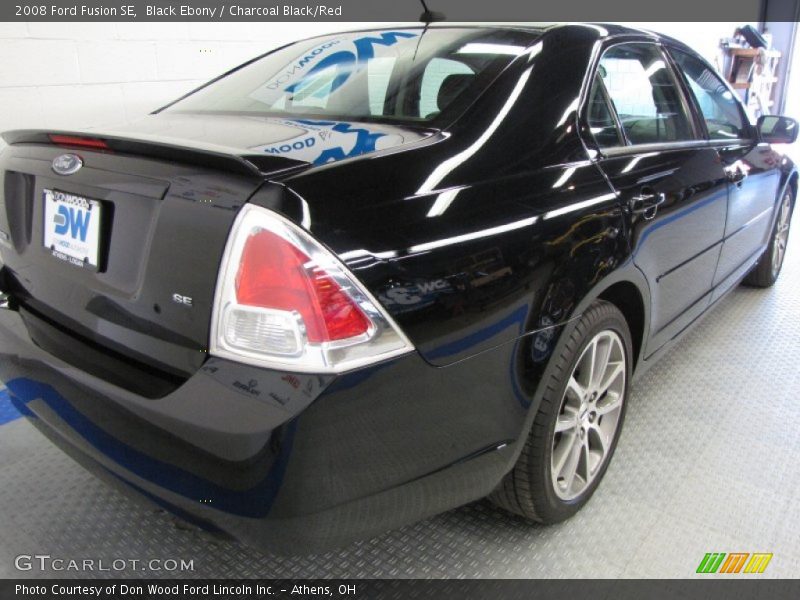 Black Ebony / Charcoal Black/Red 2008 Ford Fusion SE