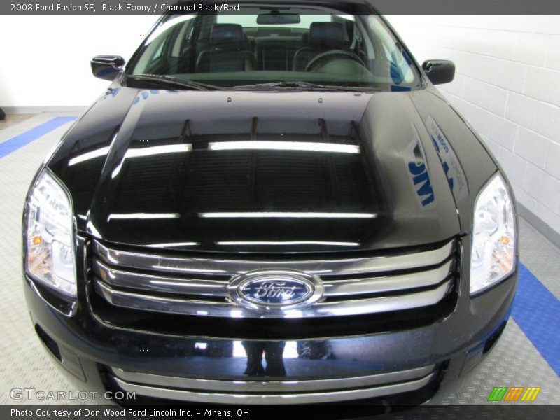 Black Ebony / Charcoal Black/Red 2008 Ford Fusion SE