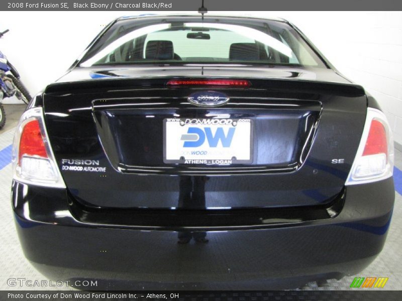 Black Ebony / Charcoal Black/Red 2008 Ford Fusion SE