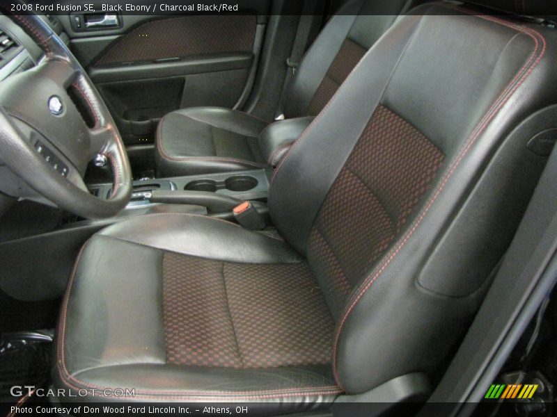 Black Ebony / Charcoal Black/Red 2008 Ford Fusion SE
