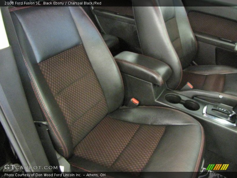 Black Ebony / Charcoal Black/Red 2008 Ford Fusion SE