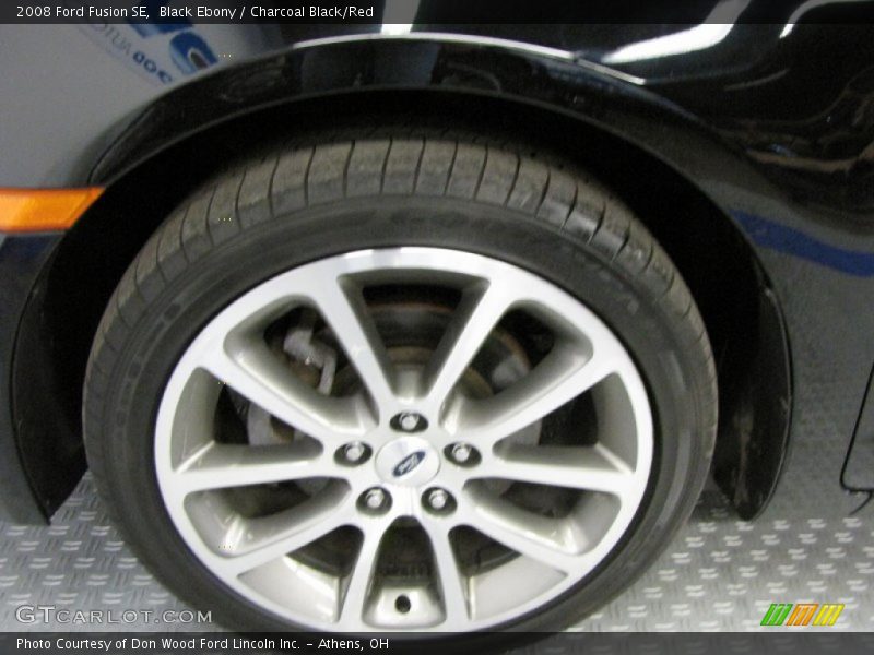 Black Ebony / Charcoal Black/Red 2008 Ford Fusion SE