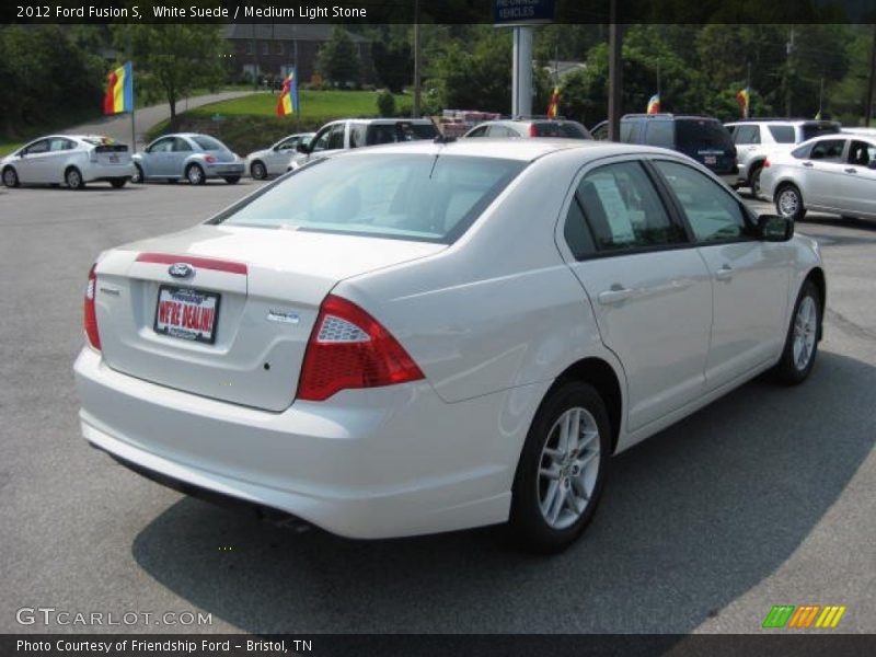 White Suede / Medium Light Stone 2012 Ford Fusion S