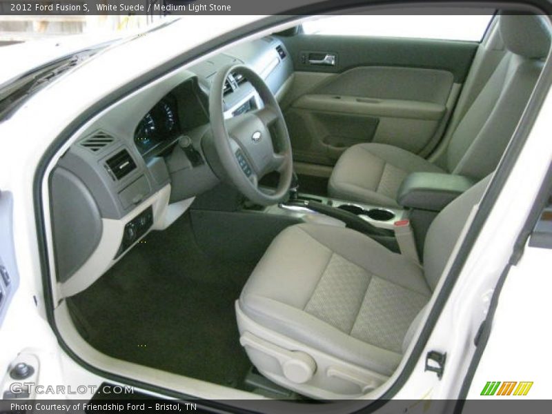 White Suede / Medium Light Stone 2012 Ford Fusion S