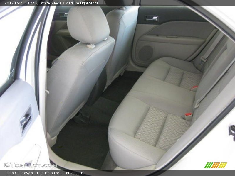 White Suede / Medium Light Stone 2012 Ford Fusion S