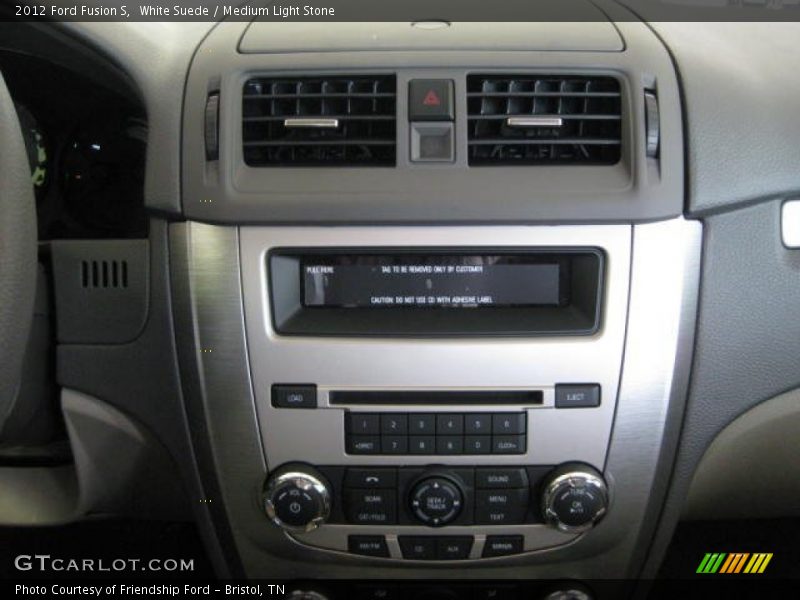 White Suede / Medium Light Stone 2012 Ford Fusion S