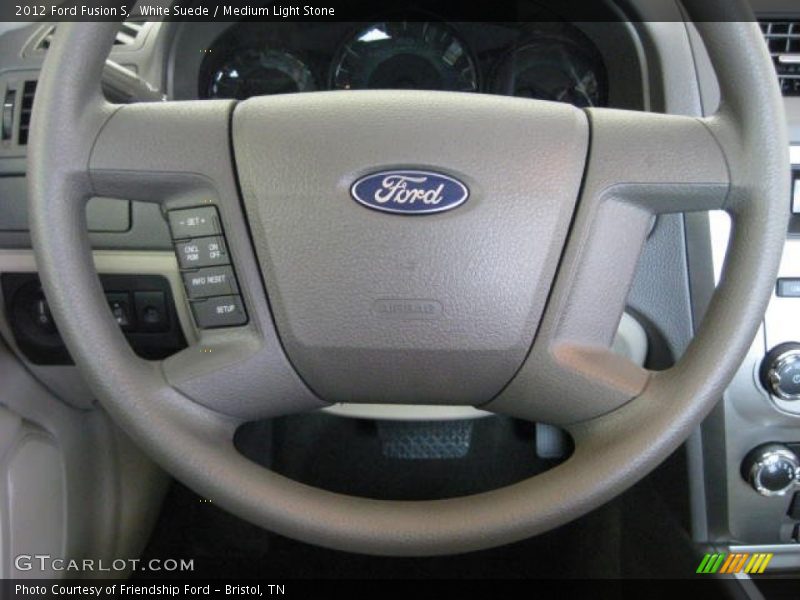 White Suede / Medium Light Stone 2012 Ford Fusion S