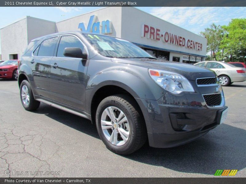 Cyber Gray Metallic / Light Titanium/Jet Black 2011 Chevrolet Equinox LS