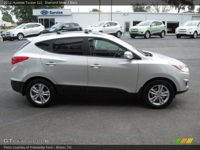 Diamond Silver / Black 2012 Hyundai Tucson GLS