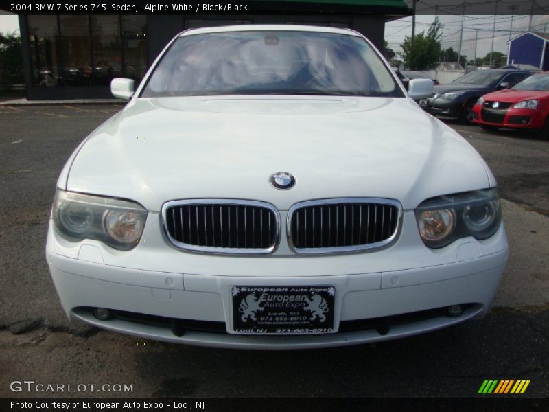 Alpine White / Black/Black 2004 BMW 7 Series 745i Sedan