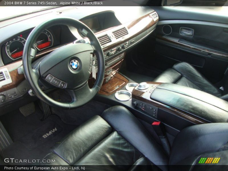 Alpine White / Black/Black 2004 BMW 7 Series 745i Sedan
