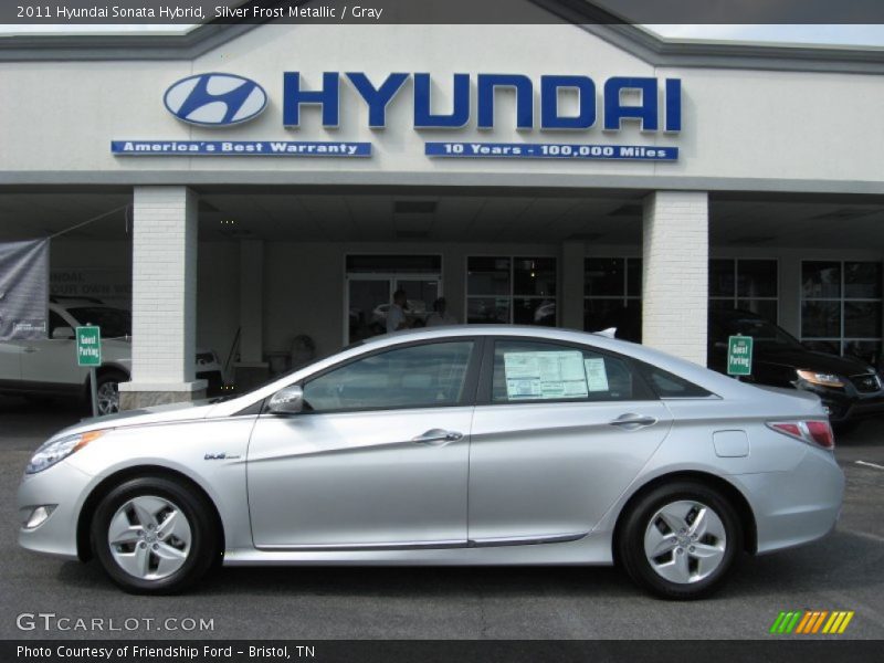 Silver Frost Metallic / Gray 2011 Hyundai Sonata Hybrid