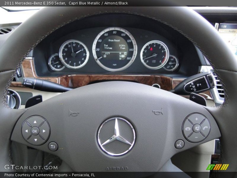 Capri Blue Metallic / Almond/Black 2011 Mercedes-Benz E 350 Sedan