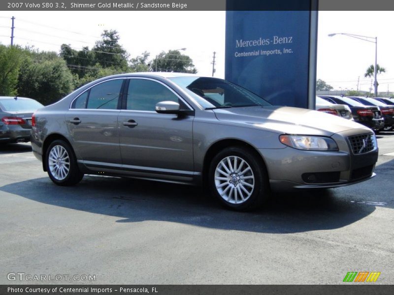 Shimmer Gold Metallic / Sandstone Beige 2007 Volvo S80 3.2