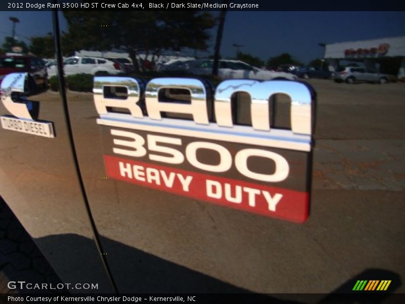 Black / Dark Slate/Medium Graystone 2012 Dodge Ram 3500 HD ST Crew Cab 4x4