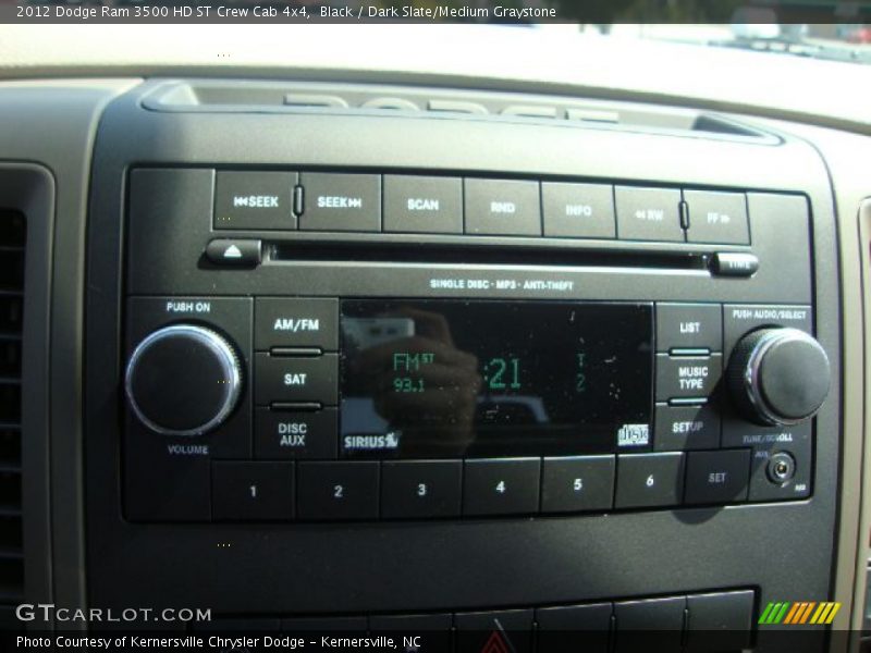 Black / Dark Slate/Medium Graystone 2012 Dodge Ram 3500 HD ST Crew Cab 4x4