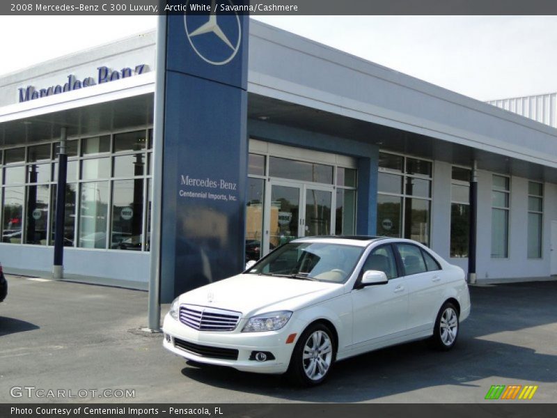 Arctic White / Savanna/Cashmere 2008 Mercedes-Benz C 300 Luxury