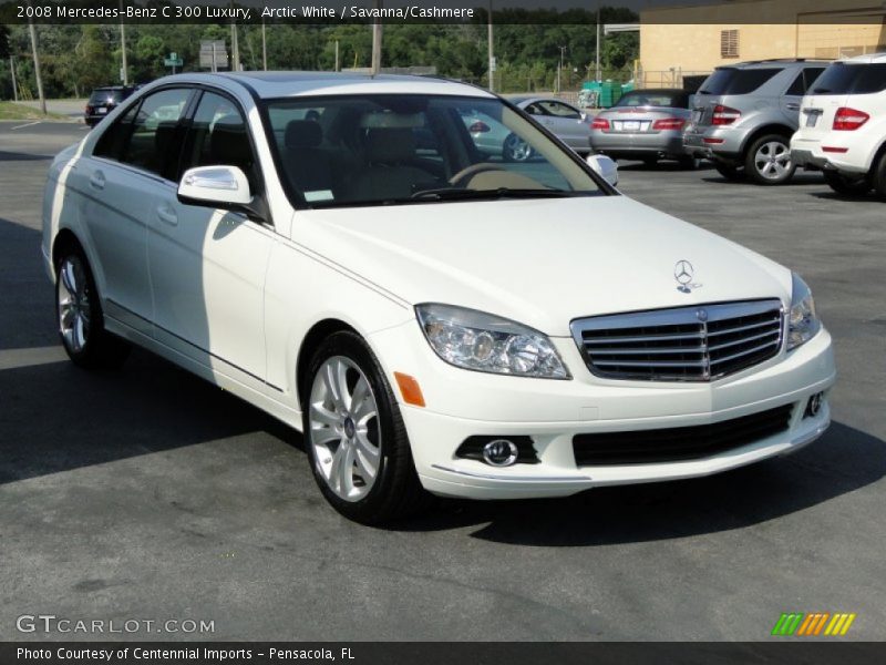 Arctic White / Savanna/Cashmere 2008 Mercedes-Benz C 300 Luxury