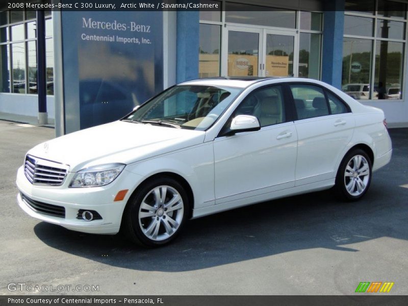 Arctic White / Savanna/Cashmere 2008 Mercedes-Benz C 300 Luxury