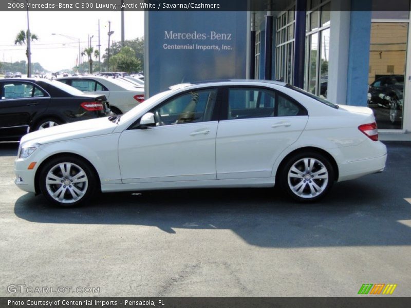 Arctic White / Savanna/Cashmere 2008 Mercedes-Benz C 300 Luxury