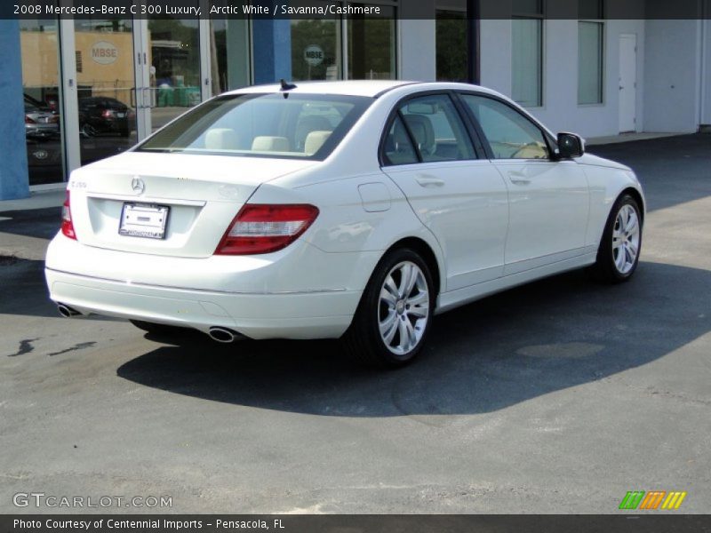 Arctic White / Savanna/Cashmere 2008 Mercedes-Benz C 300 Luxury
