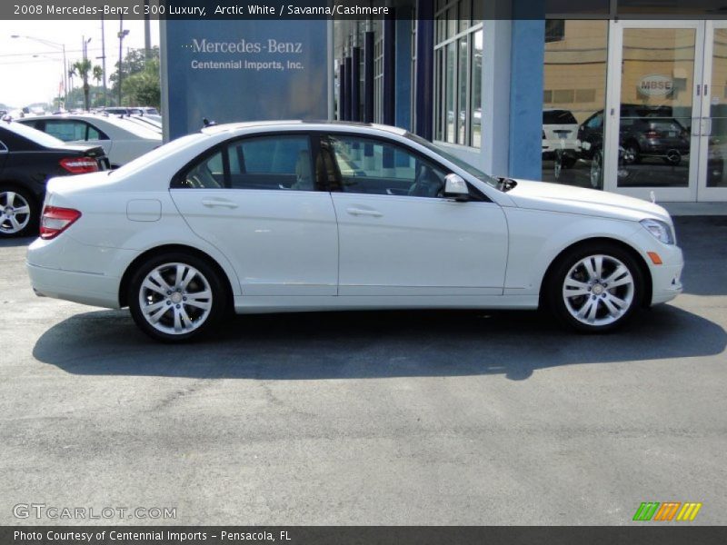 Arctic White / Savanna/Cashmere 2008 Mercedes-Benz C 300 Luxury