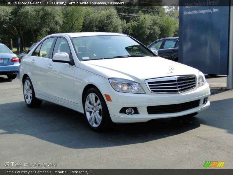 Arctic White / Savanna/Cashmere 2008 Mercedes-Benz C 300 Luxury
