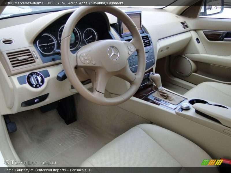 Arctic White / Savanna/Cashmere 2008 Mercedes-Benz C 300 Luxury