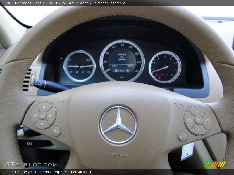Arctic White / Savanna/Cashmere 2008 Mercedes-Benz C 300 Luxury