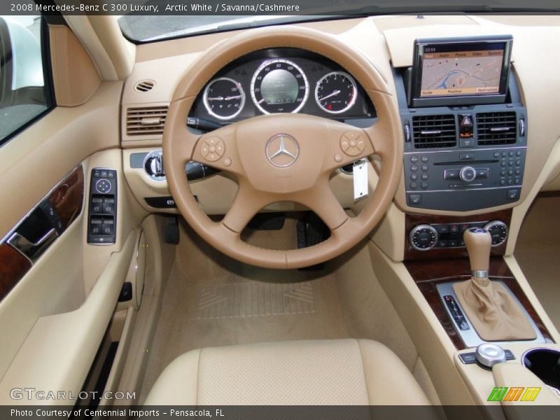 Arctic White / Savanna/Cashmere 2008 Mercedes-Benz C 300 Luxury