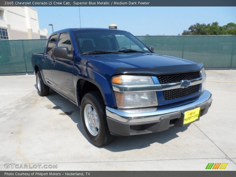 Superior Blue Metallic / Medium Dark Pewter 2005 Chevrolet Colorado LS Crew Cab