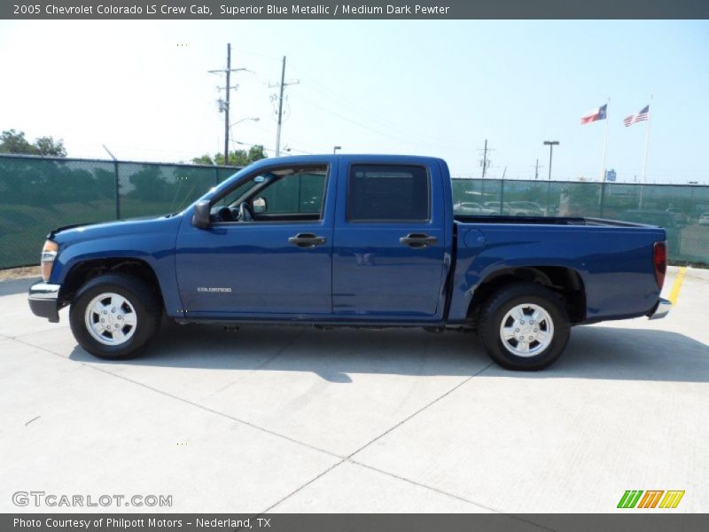 Superior Blue Metallic / Medium Dark Pewter 2005 Chevrolet Colorado LS Crew Cab