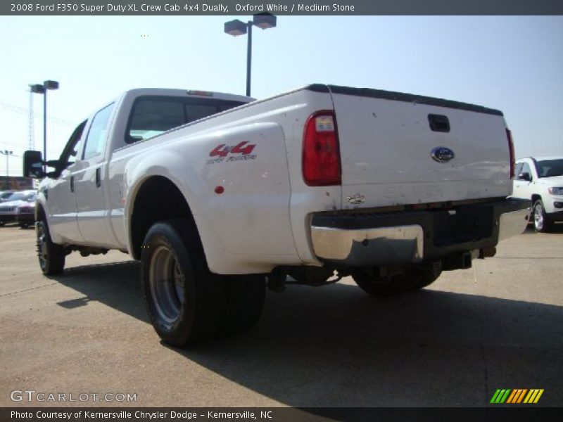 Oxford White / Medium Stone 2008 Ford F350 Super Duty XL Crew Cab 4x4 Dually