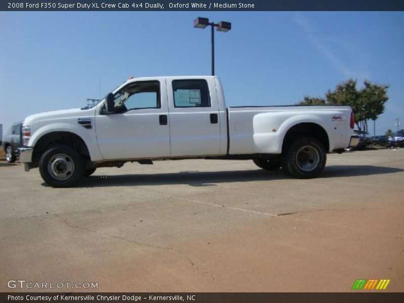 Oxford White / Medium Stone 2008 Ford F350 Super Duty XL Crew Cab 4x4 Dually