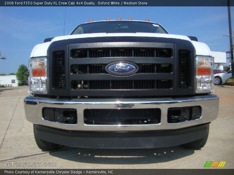 Oxford White / Medium Stone 2008 Ford F350 Super Duty XL Crew Cab 4x4 Dually