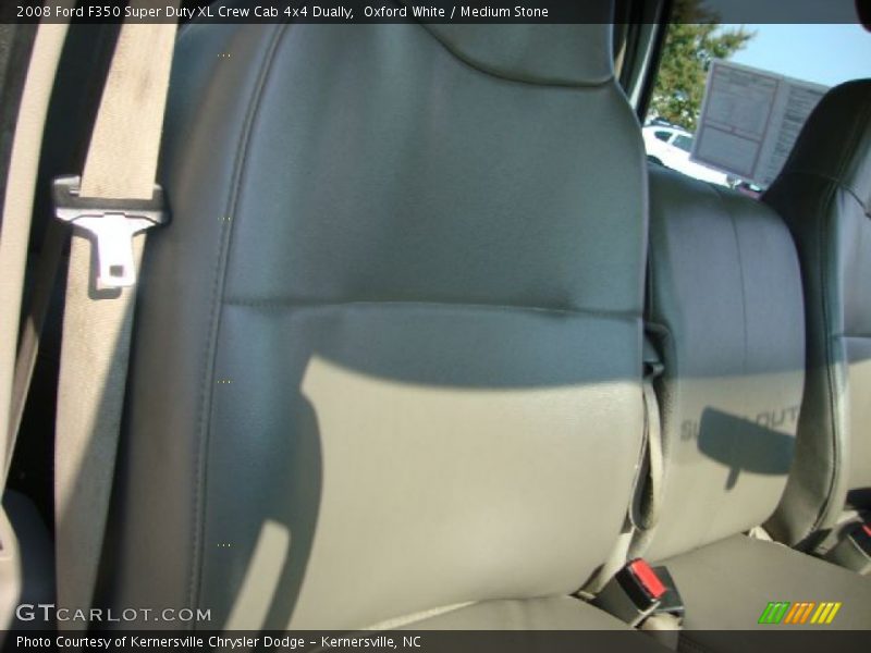 Oxford White / Medium Stone 2008 Ford F350 Super Duty XL Crew Cab 4x4 Dually