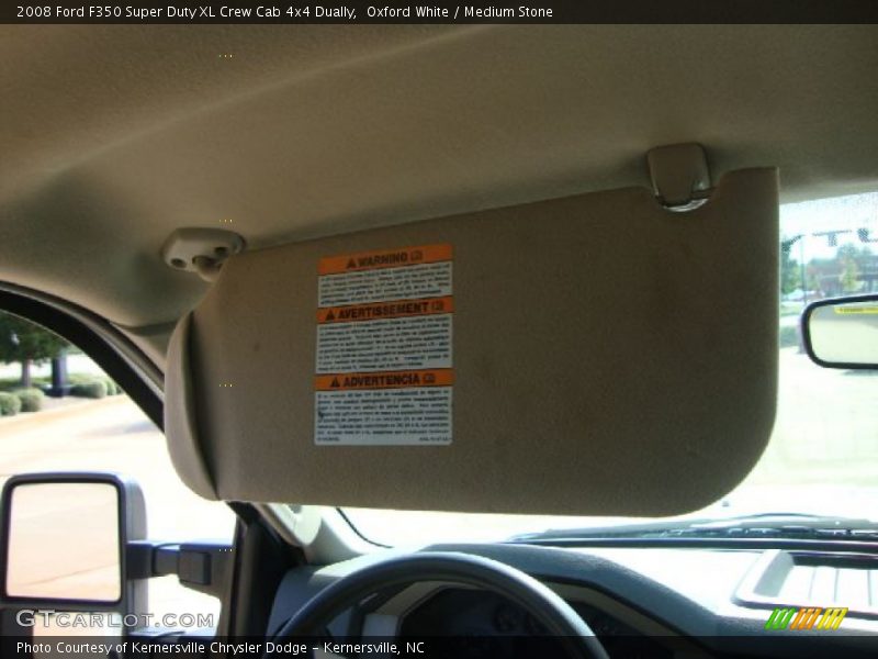 Oxford White / Medium Stone 2008 Ford F350 Super Duty XL Crew Cab 4x4 Dually