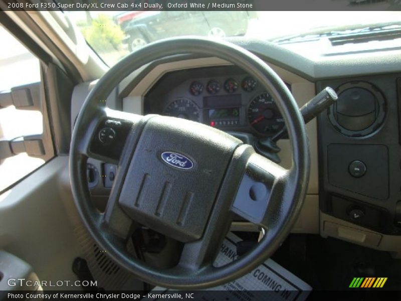 Oxford White / Medium Stone 2008 Ford F350 Super Duty XL Crew Cab 4x4 Dually
