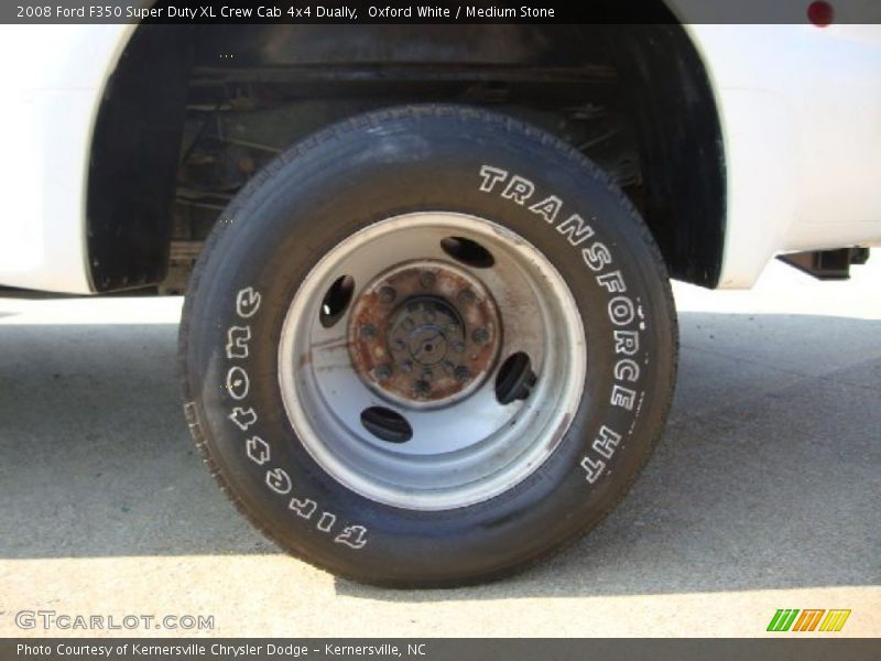 Oxford White / Medium Stone 2008 Ford F350 Super Duty XL Crew Cab 4x4 Dually