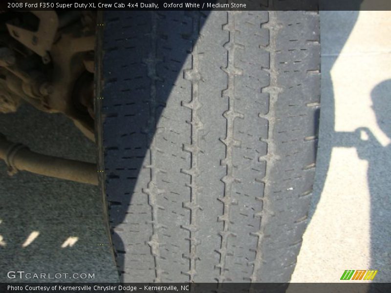 Oxford White / Medium Stone 2008 Ford F350 Super Duty XL Crew Cab 4x4 Dually