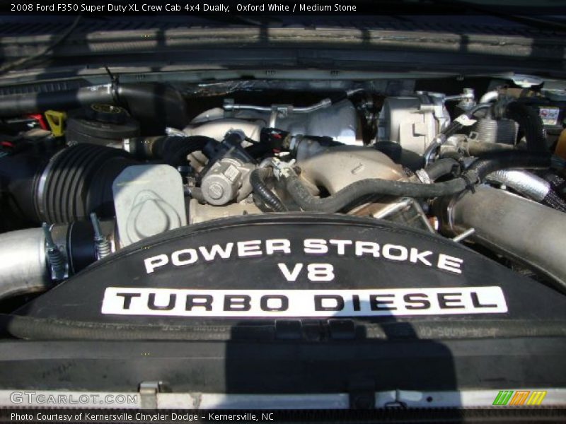 Oxford White / Medium Stone 2008 Ford F350 Super Duty XL Crew Cab 4x4 Dually
