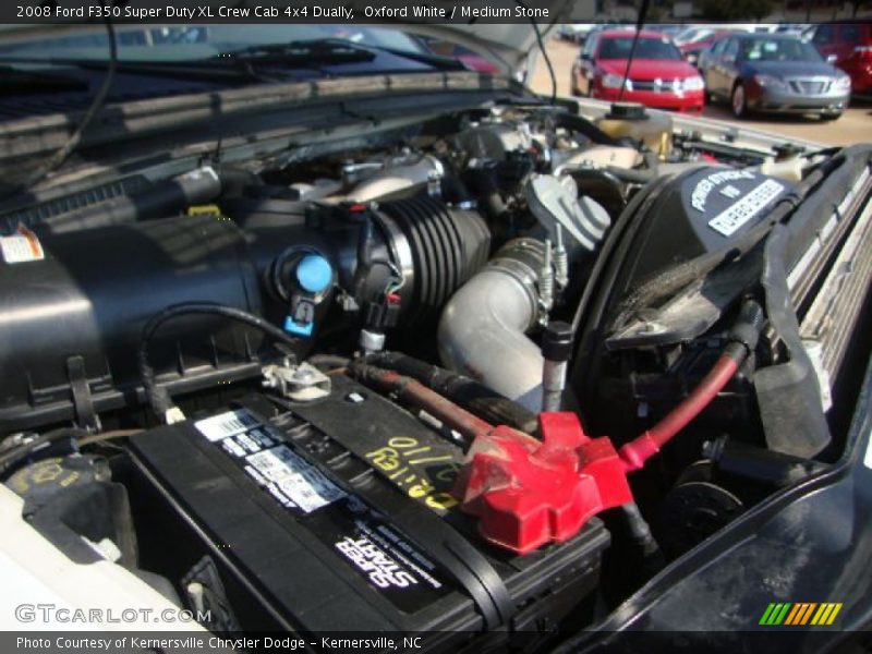 Oxford White / Medium Stone 2008 Ford F350 Super Duty XL Crew Cab 4x4 Dually